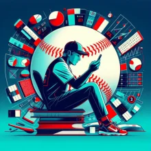 A baseball fan reading up on the latest player stats, latest odds and best betting odds to make winning and informed npb predictions