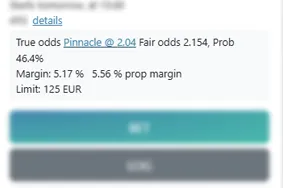 Advanced details in RebelBetting