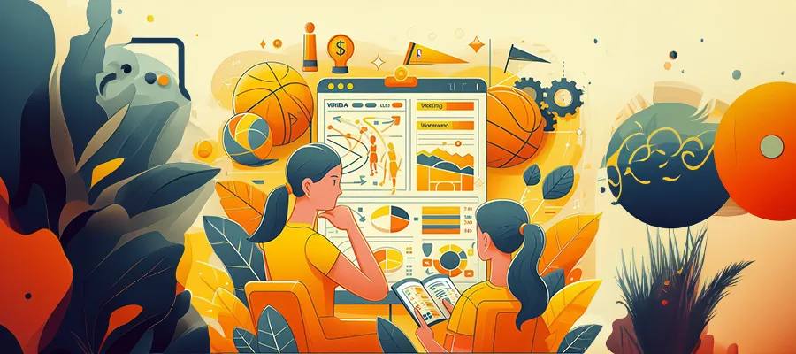 A person learning about wnba betting with a wnba betting guide